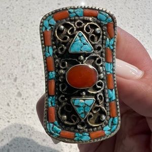 Stunning 925 silver Mexican style ring